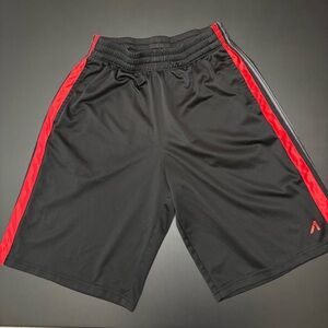 Athletic Men's Black & Red Shorts Medium